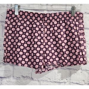 Gap Body Burgundy Mauve Polka Dot Sleep Shorts Small Lightweight Soft Stretch